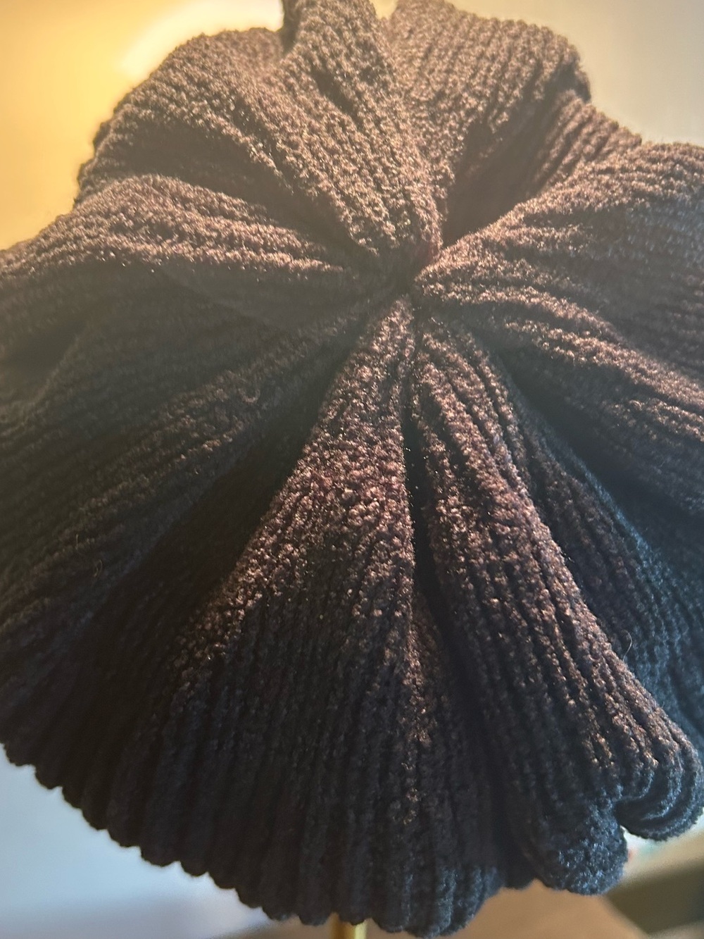 Target Black Ribbed Knit Beret Hat - One Size